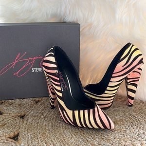 New Steve Madden Keyshia Cole collection. Collectible. Zebra animal print fur